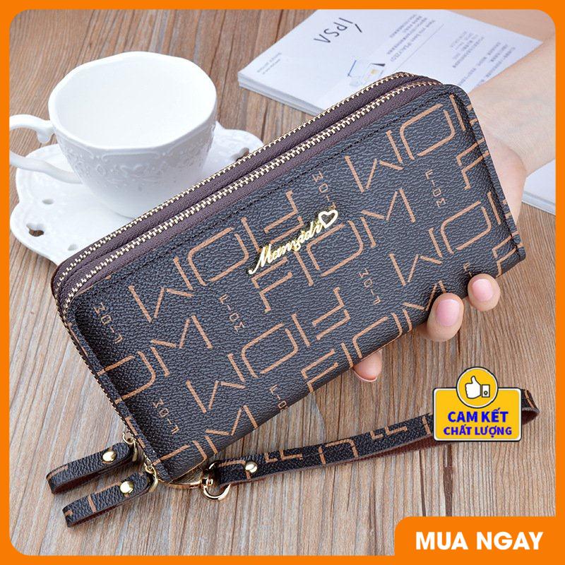 Ví Cầm Tay Nữ Hoạ Tiết in Chữ Kèm LOGO Thời Trang Sang Trọng,Sành Điệu ST908