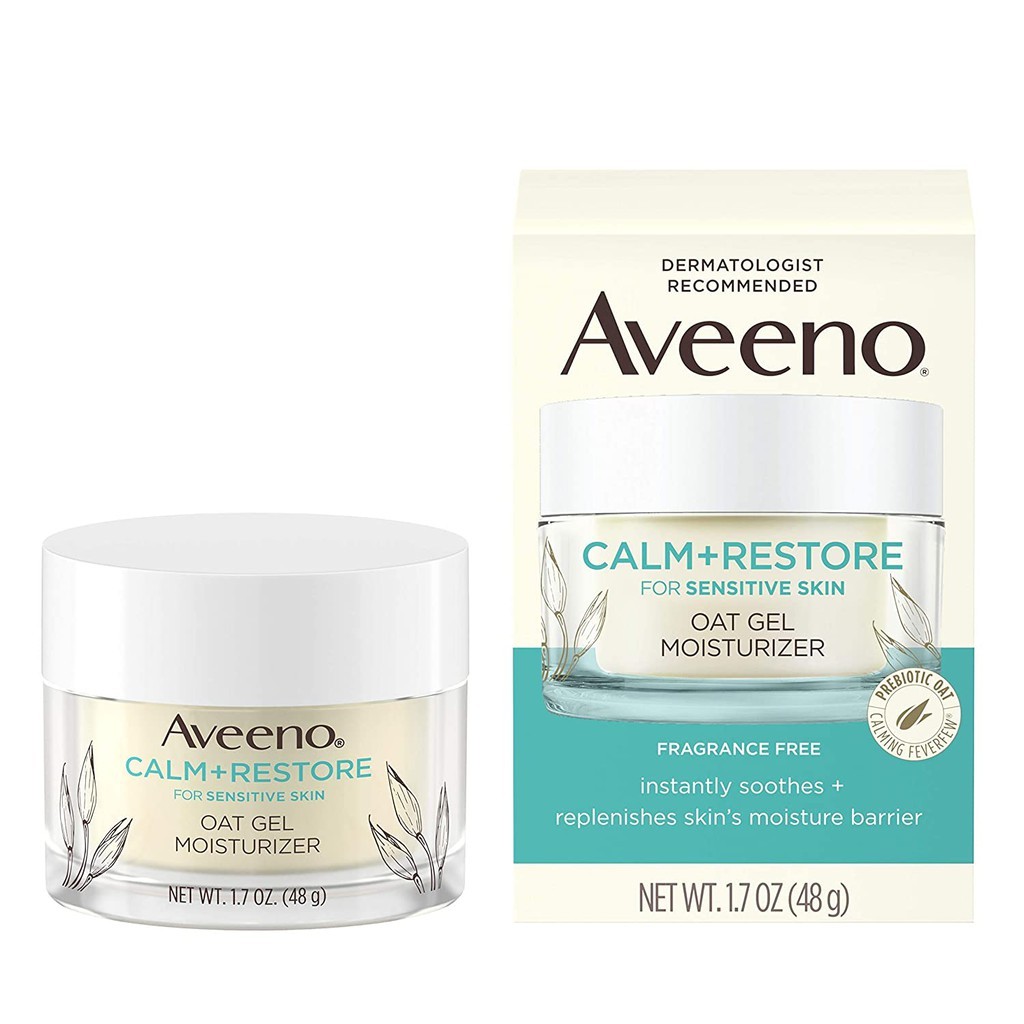 Kem dưỡng ẩm phục hồi, giúp dịu da Aveeno Calm + Restore Oat Gel Moisturizer 48g