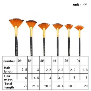[DA ĐEN] Bộ Cọ Quạt Keep Smiling (6 Cây)