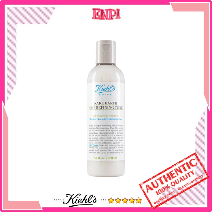 Toner se lỗ chân lông Kiehl's Rare Earth Pore Refining Tonic 250ml