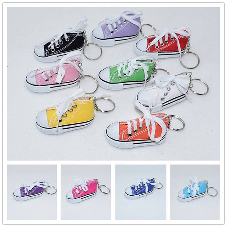 Móc Khoá Hình Giày Converse Cực Kỳ Cá Tính, Chất Vải Và Thép Không Gỉ Kích Thước 4 * 7.5cm