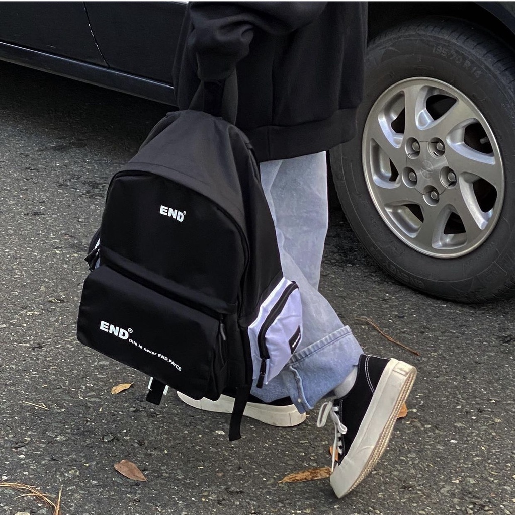 Balo END  ss1 Đi Học Đi Chơi Nam Nữ Thời Trang Hàn Quốc  Nhiều Ngăn Tiện Dụng ( kèm sticker cài balo)
