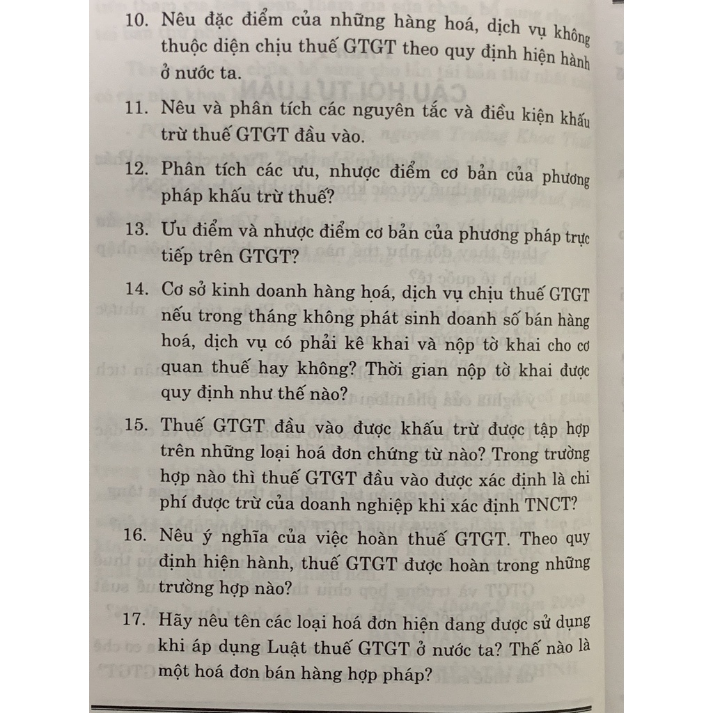 Sách - Câu Hỏi Và Bài Tập Môn Thuế