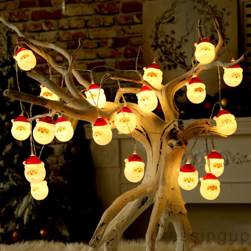 Dây đèn LED thiết kế ông già Noel/người tuyết sáng tạo trang trí Giáng sinh