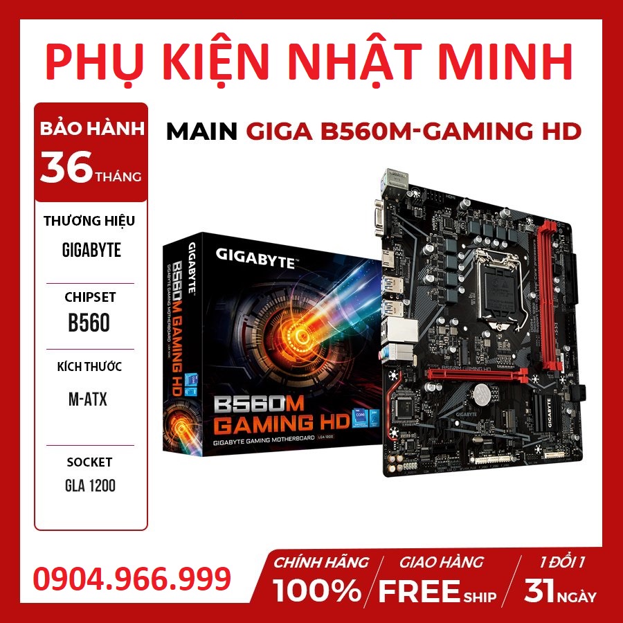 [HÀNG CHÍNH HÃNG] Main Gigabyte B560M GAMING HD/ Asus EX B560M-V5 đẳng cấp thương hiệu PRO gaming BH 36 tháng