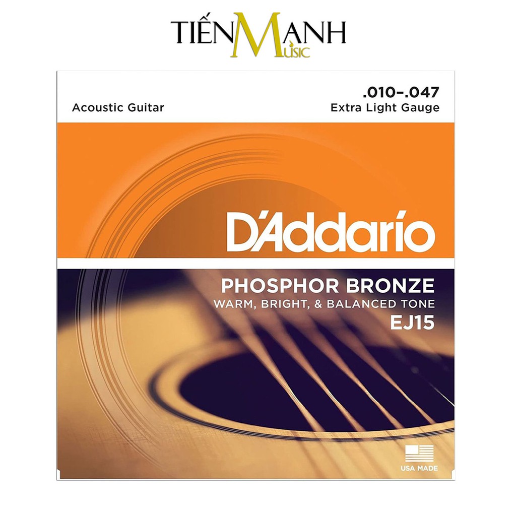 D'Addario EJ26, EJ16, EJ15, EJ17, EJ18 - Bộ Dây Đàn Acoustic Guitar Phosphor Bronze