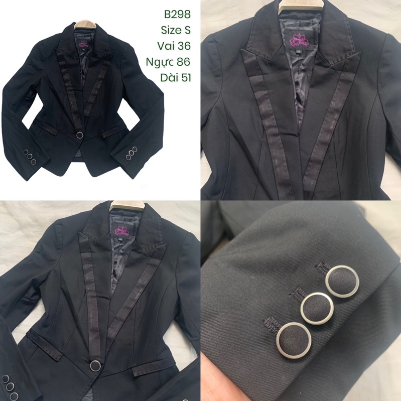 Áo vest/blazer nữ B298 form ngắn 2hand Hàn si tuyển ảnh thật