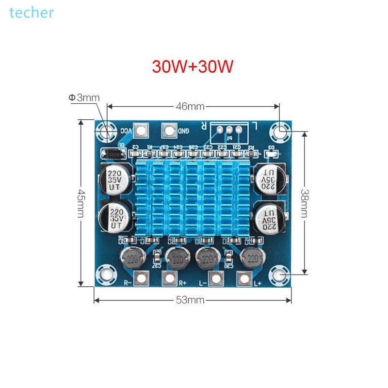 XH-A232 HD kỹ thuật số âm thanh Board khuếch đại công suất MP3 mô-đun bộ khuếch đại 12V24V Board khuếch đại kênh đôi 30W *