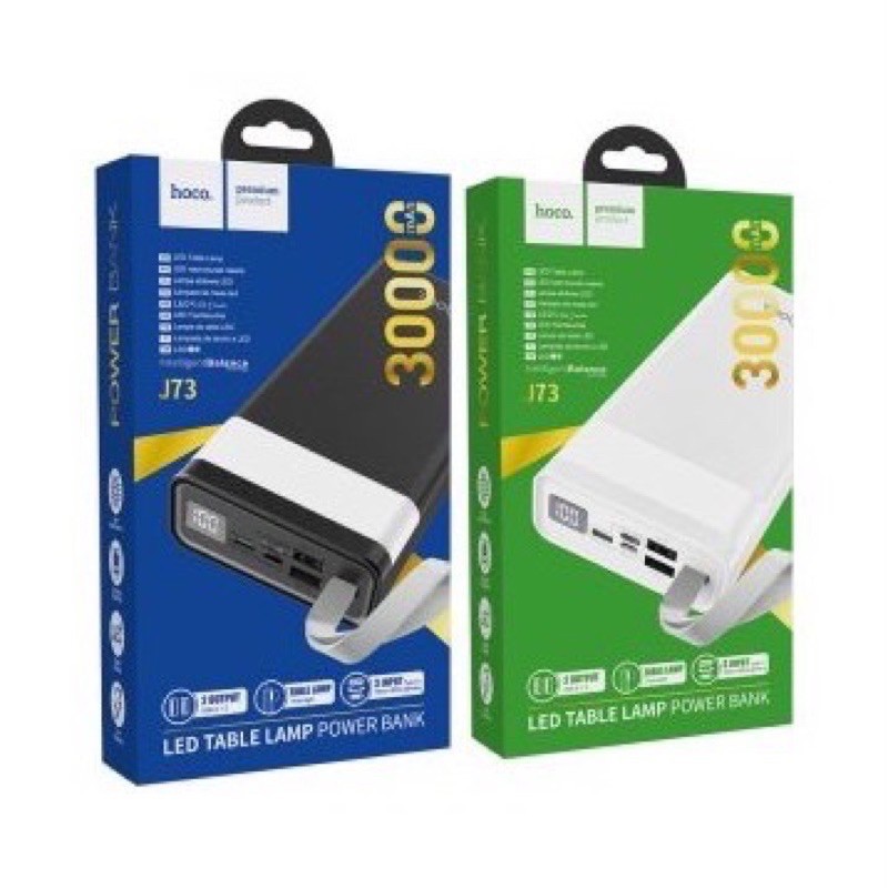 ✔CHÍNH HÃNG✔Sạc Dự Phòng 30000mAh Hoco J73-Tích Hợp Đèn Bàn-Đèn Led HIển Thị-Pin dự phòng cho iPhone IPAD OPPO-FREESHIP