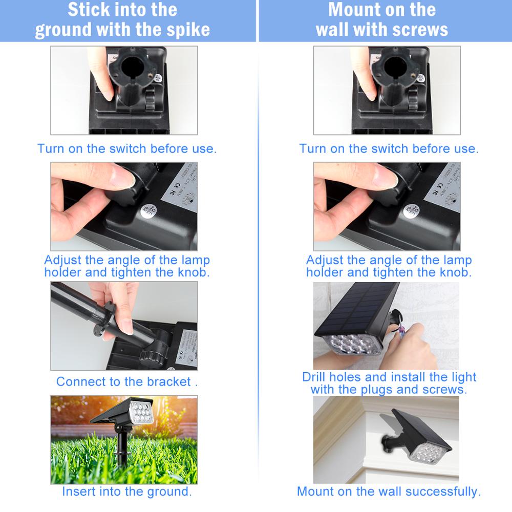 Đèn Năng Lượng Mặt Trời 3000K/6000k/RGB/Xanh Lá IP65 Trang Trí Lối Đi Sân Vườn