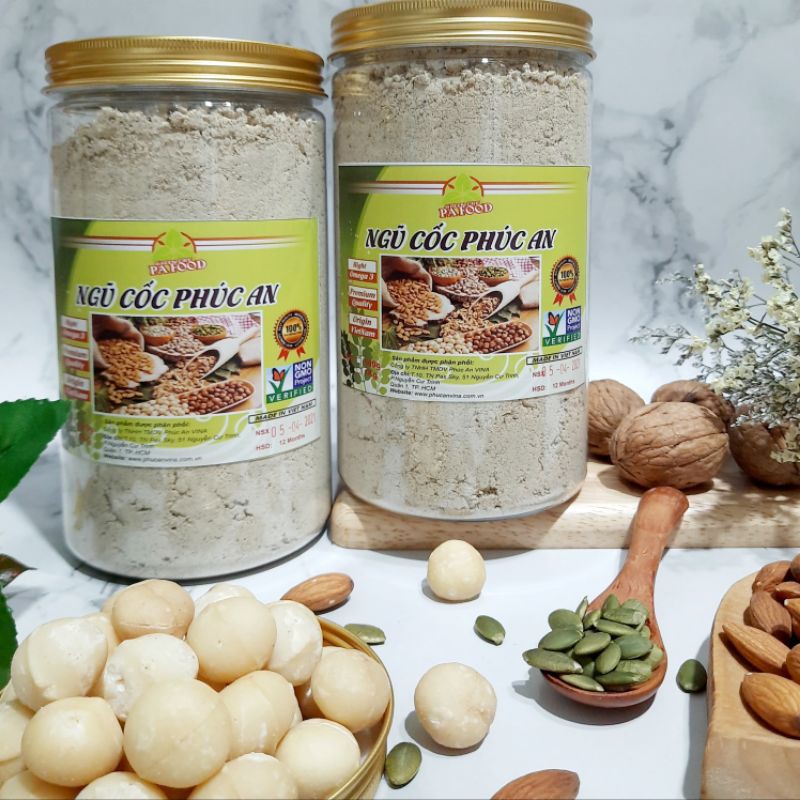 Ngũ Cốc Lợi Sữa PHÚC AN 20 LOẠI HẠT 500g , Ngũ Cốc Bà Bầu 100% Thiên Nhiên Sữa Về Nhiều - Nhanh - Đặc Sau 3 Ngày