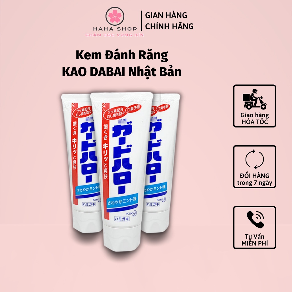 Kem đánh răng Kao Nhật Bản 165g, chuyên gia ngăn ngừa sâu răng, hôi miệng, răng ố vàng - Haha Shop