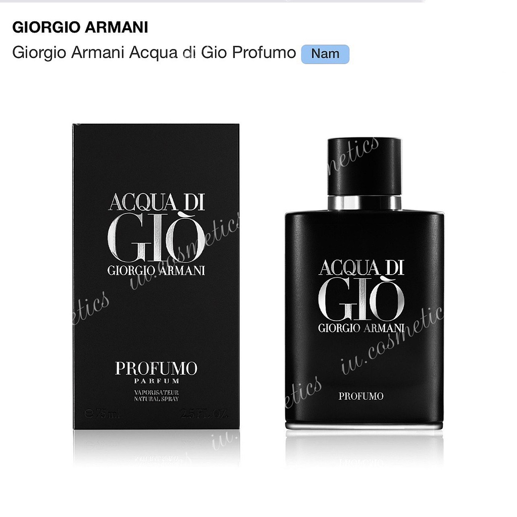 Nước hoa nam Giò pour home - Dầu thơm nam tính hương thơm mạnh mẽ sang trọng lưu hương lâu - iu.cosmetics | BigBuy360 - bigbuy360.vn