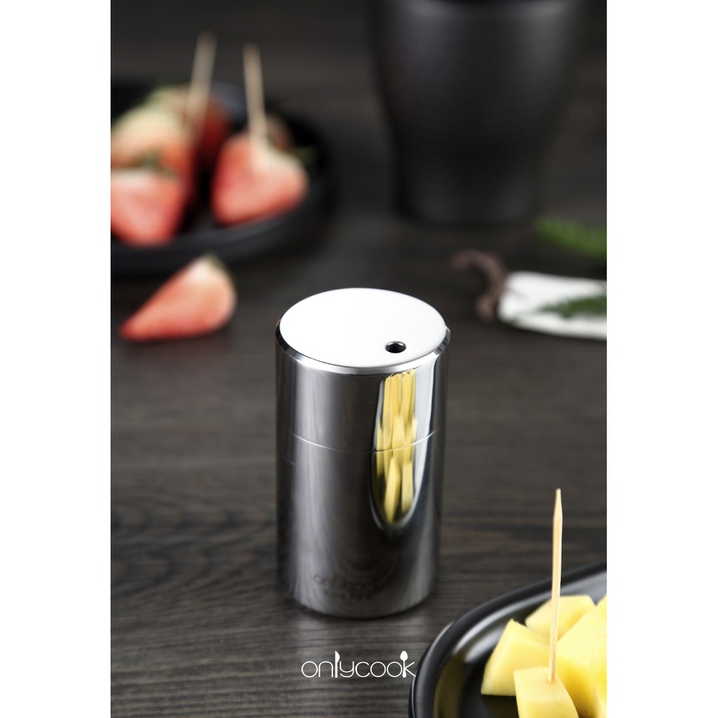 Hủ đựng tăm inox 304 - Onlycook - 4.5x8cm 240g - Phụ kiện phòng ăn ...