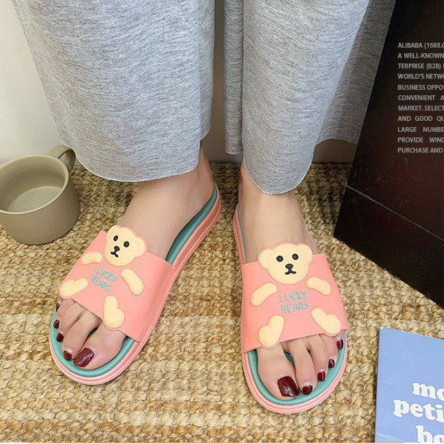 [RẺ VÔ ĐỊCH] DÉP NỮ HÌNH GẤU DỄ THƯƠNG ÊM CHÂN