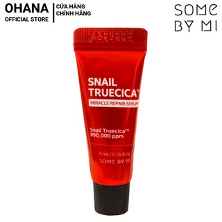 Tinh Chất Phục Hồi, Làm Mờ Vết Thâm, Se Khít Lỗ Chân Lông Some By Mi Snail Truecica Repair Serum 5ml (Mini Size)