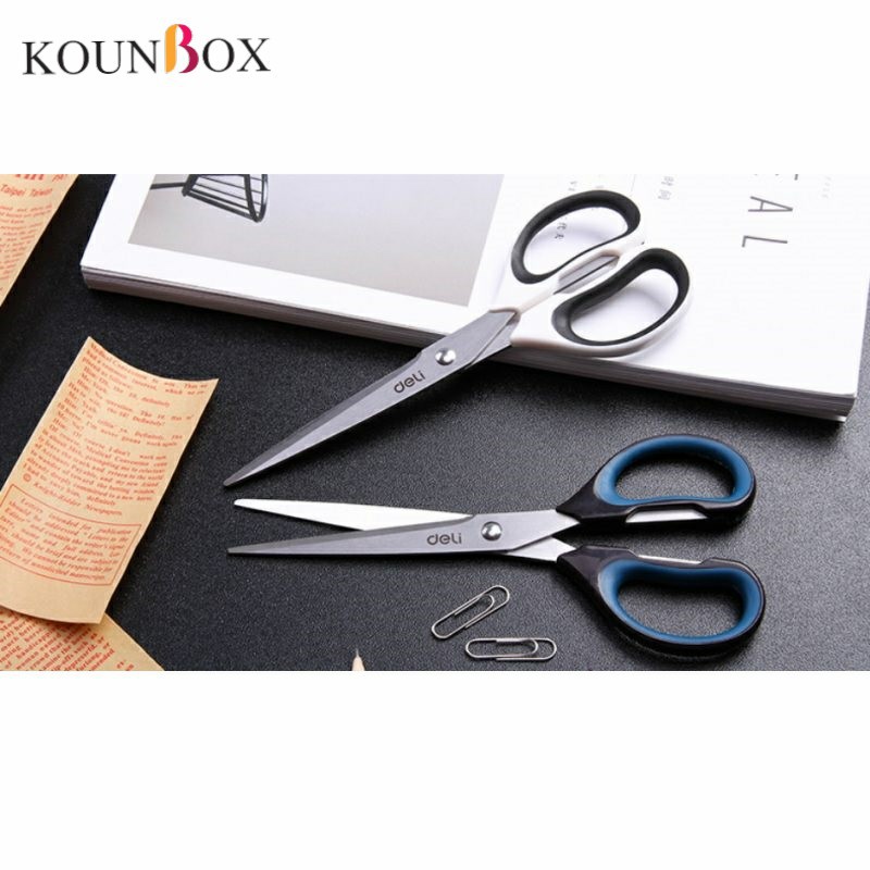 Kéo văn phòng Deli tay cầm êm ái 175mm 6058 Kounbox