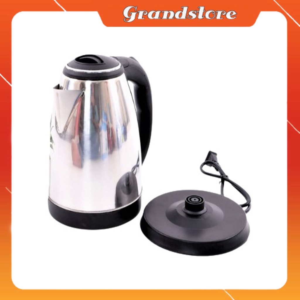 Ấm siêu tốc inox đun nước sôi 1.8L Electric Kettle cắm điện tự ngắt, bình đun nấu nước nóng siêu tốc pha sữa, trà cà phê