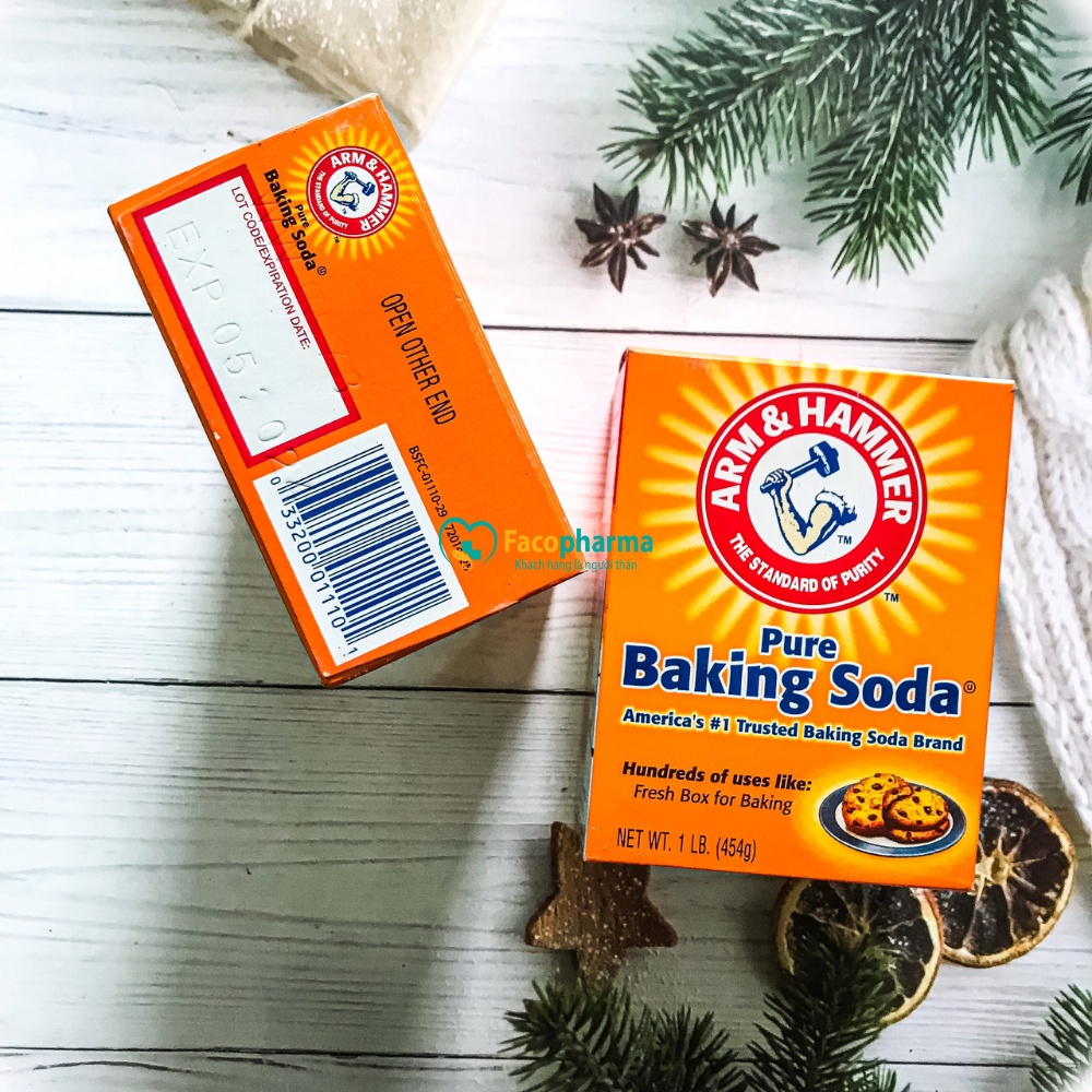 Baking Soda Đa Công Dụng Tẩy Rửa Khử Mùi Diệt Khuẩn Làm Bánh Chăm Sóc Da Hộp Giấy 454g