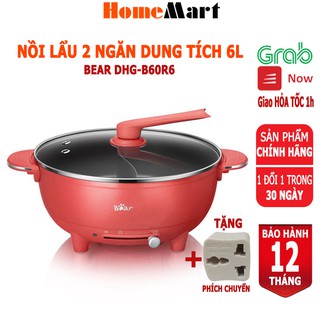 Nồi Lẩu Uyên Ương Bear DHG-B60R6 6L