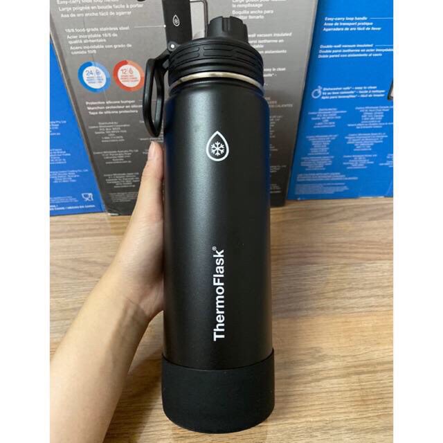 Bình giữ nhiệt INOX cao cấp Thermoflask mẫu mới 1.2L và 710ml 2 nắp.