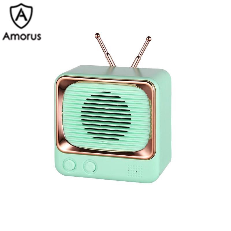 Loa Bluetooth 5.0 không dây Amorus hình TV phong cách cổ điển chất lượng cao hỗ trợ thẻ TF