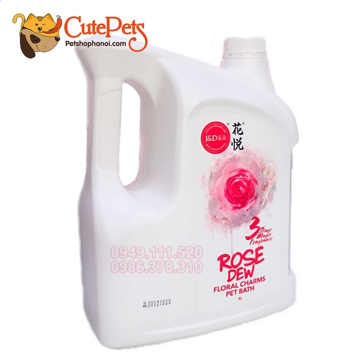 Sữa tắm cho chó mèo hương hoa - Joyce &amp; Dolls Blom Sexy can 4L - phụ kiện thú cưng
