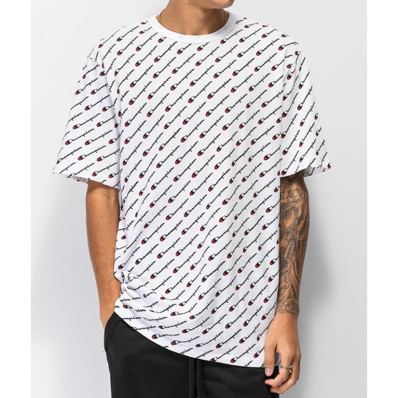 Áo thun champion full logo