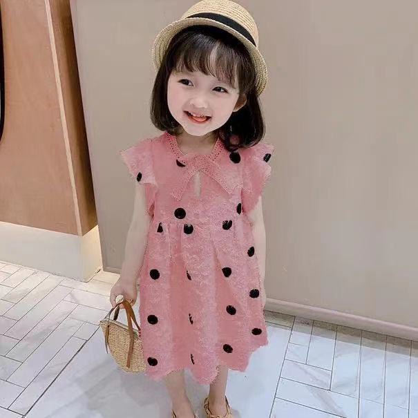 Váy bé gái dáng xòe công chúa chấm bi phong cách Hàn Quốc VX03 - BÉ NHÀ THỊ