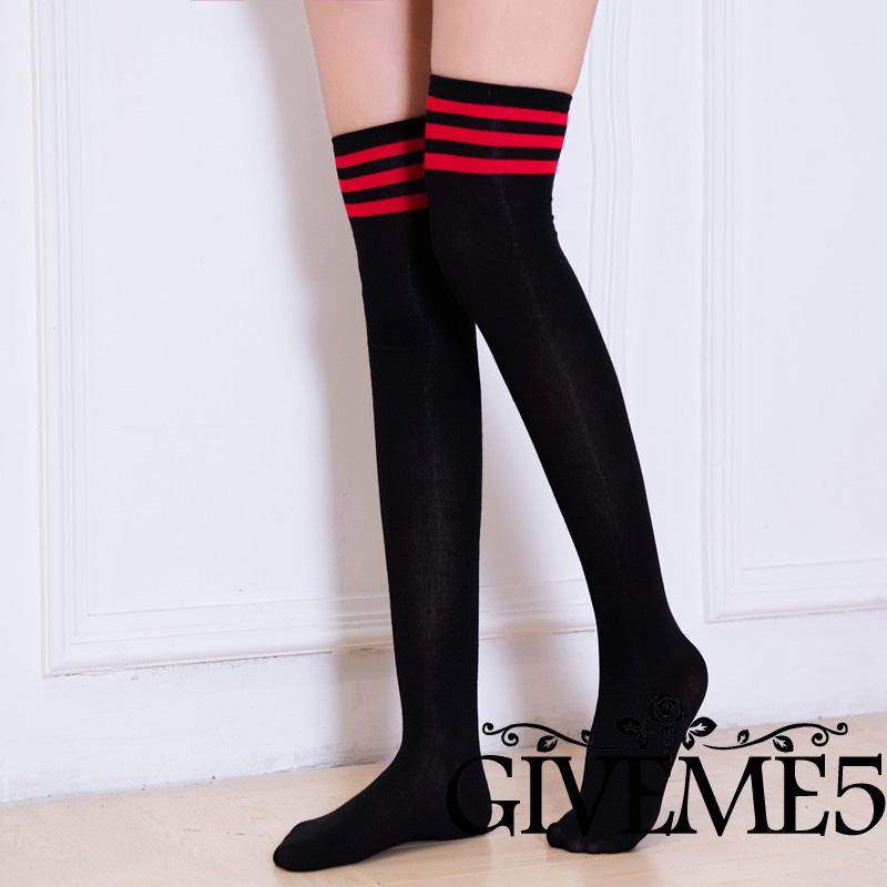 Tất Thể Thao Cổ Cao Kẻ Sọc Thời Trang Cho Nam Và Nữ