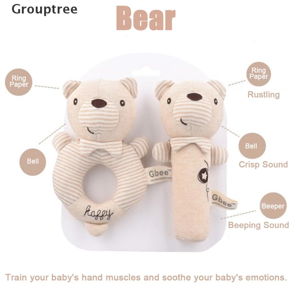 Lục Lạc Cầm Tay Hình Thú Nhồi Bông Dễ Thương Cho Bé