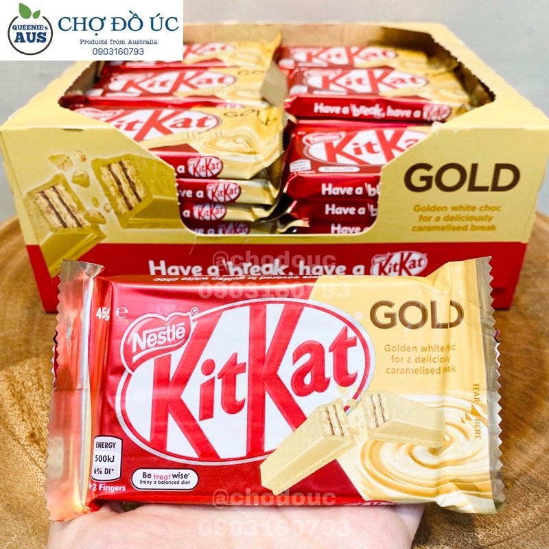 KitKat New 2023 - Bánh xốp KitKat phủ chocolate 4F - nhập Úc