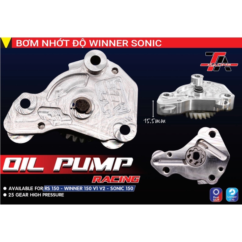Bơm Nhớt Độ TA Racing Exciter, Winner, Sonic,Wave RSX 110, S110, Blade 110, Vario, Click