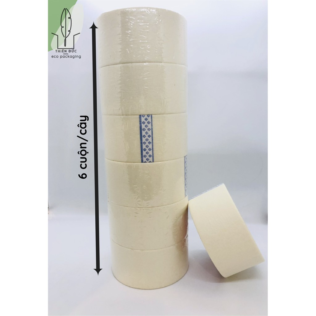 Combo Cây Băng dính giấy chặn màu nước, acrylic, sơn... DÀI 15 MÉT - KHỔ 2CM & 4.8 CM – CHẤT LƯỢNG CAO, GIÁ NHÀ MÁY