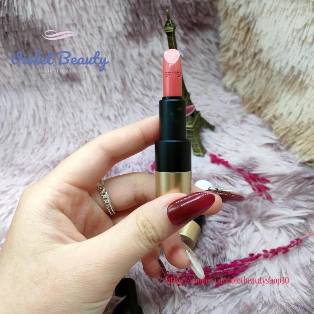 Son Hermes Satin Lipstick minisize 1.2g thiết kế biểu tượng siêu sang chảnh với bờ môi mềm mại bền màu