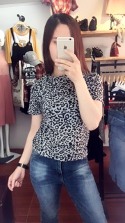 Áo phông da báo có ảnh thật
