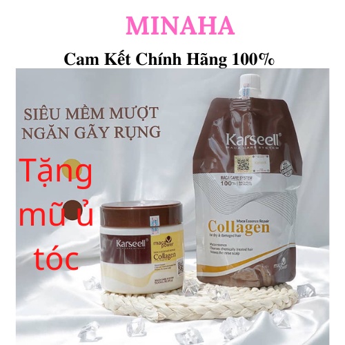 Ủ TÓC, KEM Ủ TÓC, DẦU HẤP PHỤC HỒI COLLAGEN KARSELL 500ML CHÍNH HÃNG
