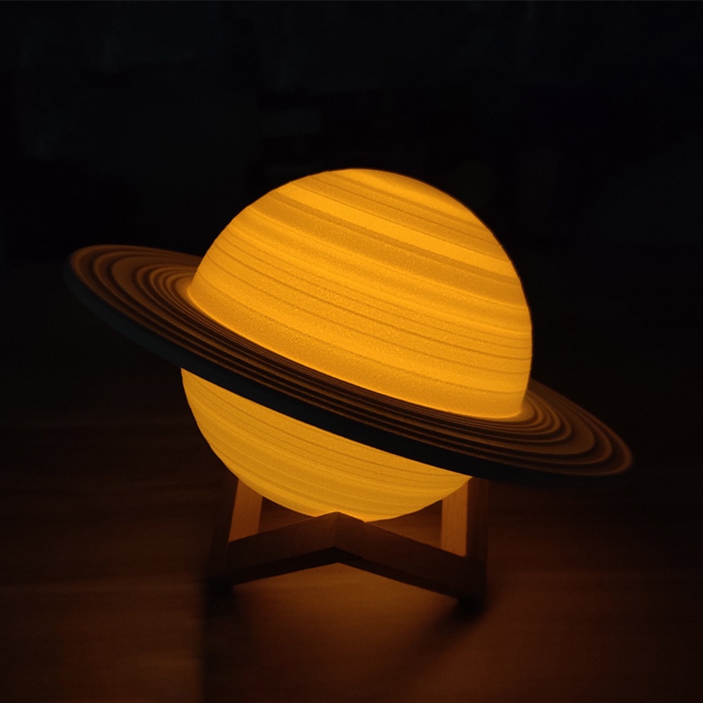 1 Đèn Ngủ Hình Ngôi Sao Saturn Sạc Usb Sáng Tạo