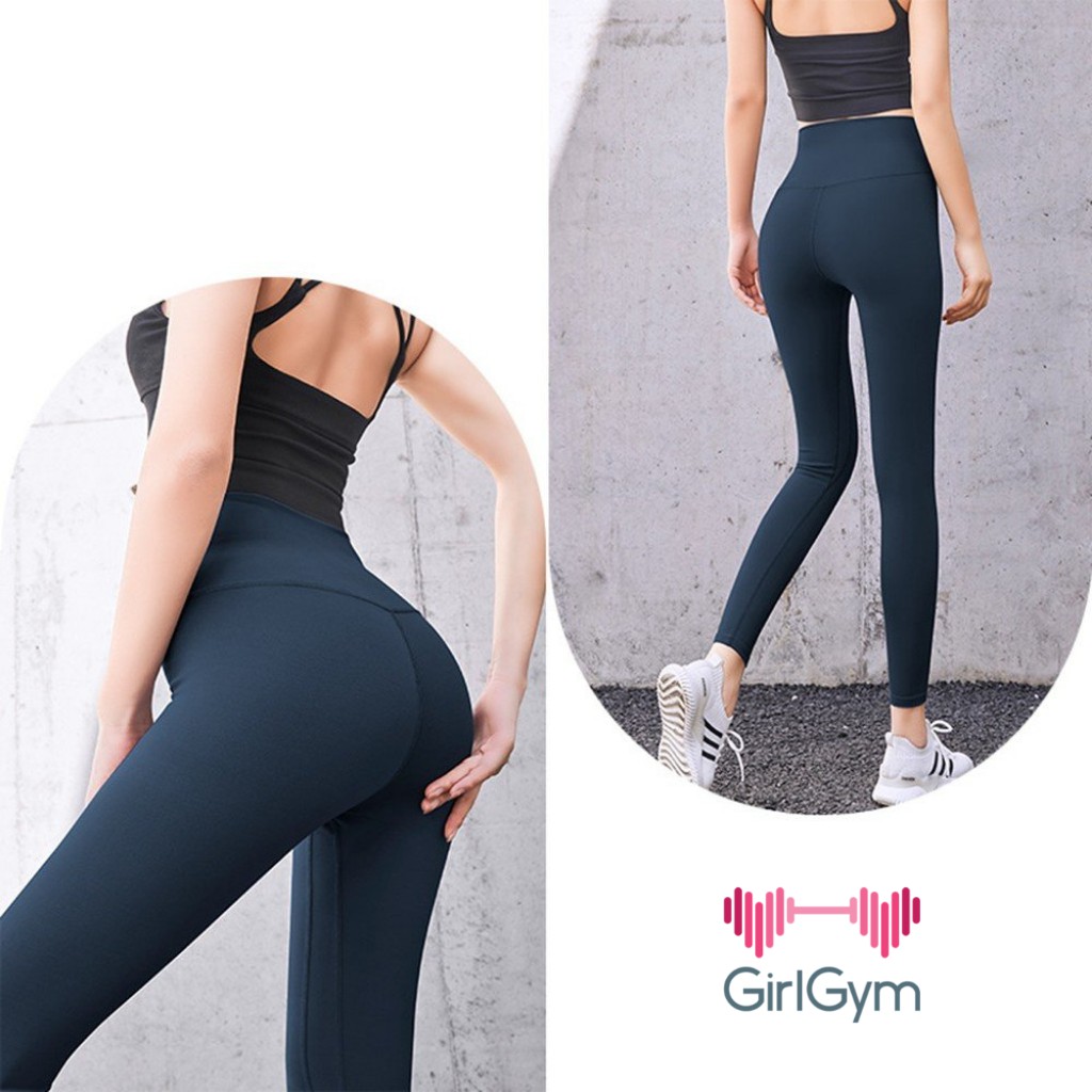 Quần tập legging, gym, yoga dài cạp cao siêu nâng mông ôm dáng vải co dãn 4 chiều thoáng mát GirlGym