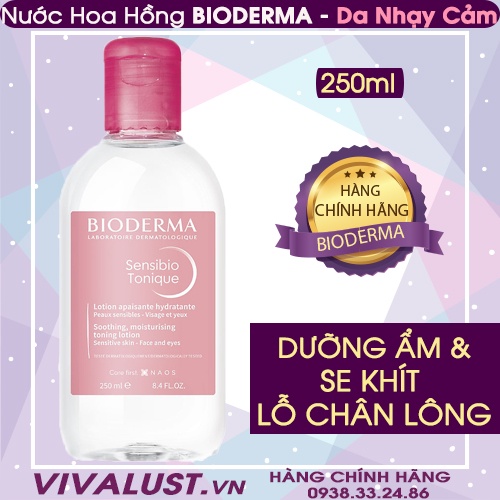 Nước hoa hồng BIODERMA Sensibio Tonique 250ml - Dành cho DA NHẠY CẢM