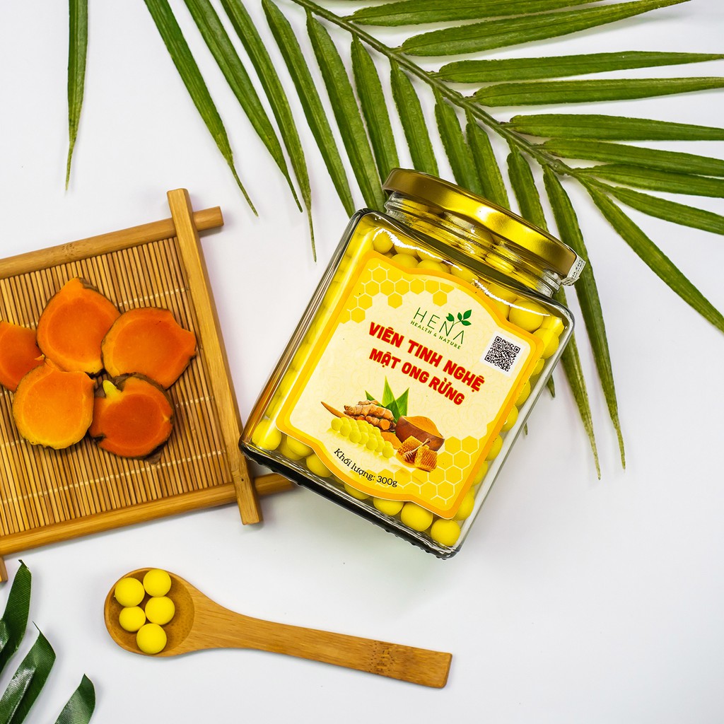 Nghệ Viên Mật Ong Hena 300G + Ngũ Cốc Dinh Dưỡng Tăng Cân Hena 500G [100% Lành Tính Đẩy Lùi Đau Dạ Dày Hiệu Qủa]