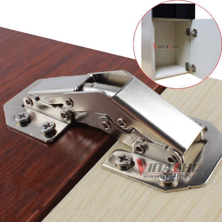 Bản Lề Nắp Bật Thép - Bản lề, bản lề nắp bât thép không gỉ, bản lề cửa gỗ, góc mở 95 độ - 1 Cái