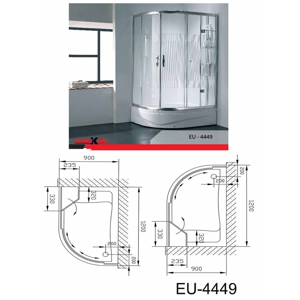 Bồn tắm đứng Euroking EU-4449B