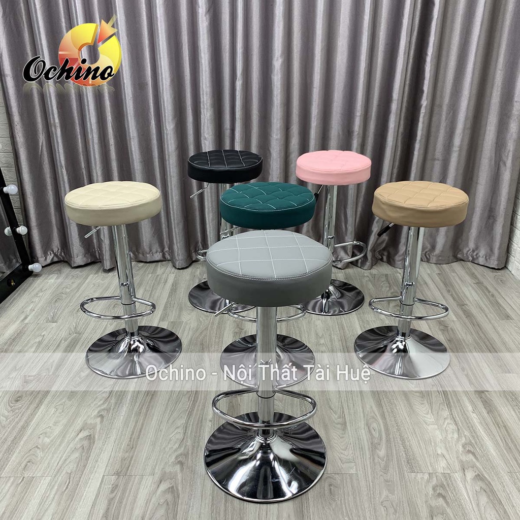 Ghế Chụp Hình, Ghế Quầy Lễ Tân Mẫu Tròn Múi Hiện Đại ( Ảnh Thật Shop Chụp)
