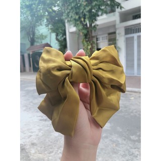 Kẹp Tóc Nơ Bản To Phong Cách Hàn Quốc Lụa Satin