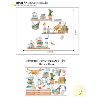 Decal dán tường Mèo con leo trèo