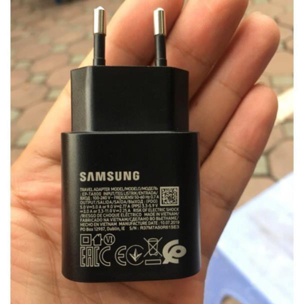 Bộ Sạc Nhanh Samsung 25W Chính Hãng 100% Cho Note 10, Tiết Kiệm Thời Gian Sạc, Bảo Vệ Máy BH 12 tháng