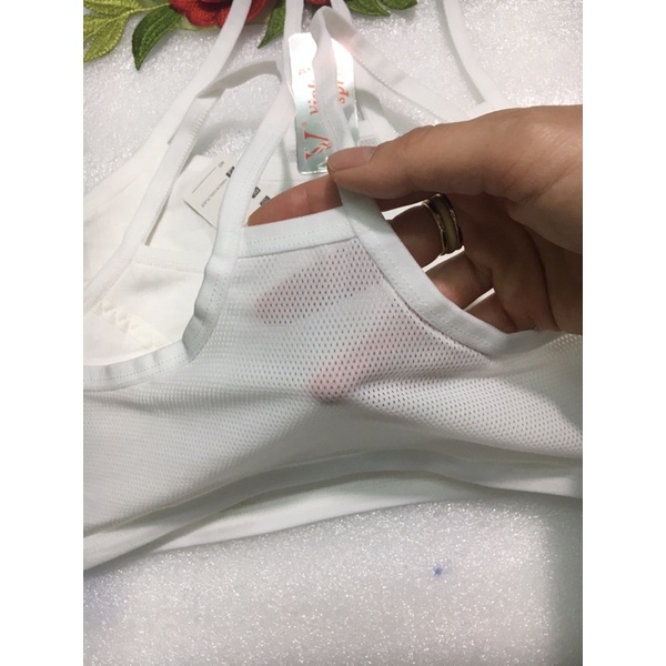 Áo lót học sinh cotton phối lưới cao cấp, áo lá bé mới lớn chất xịn