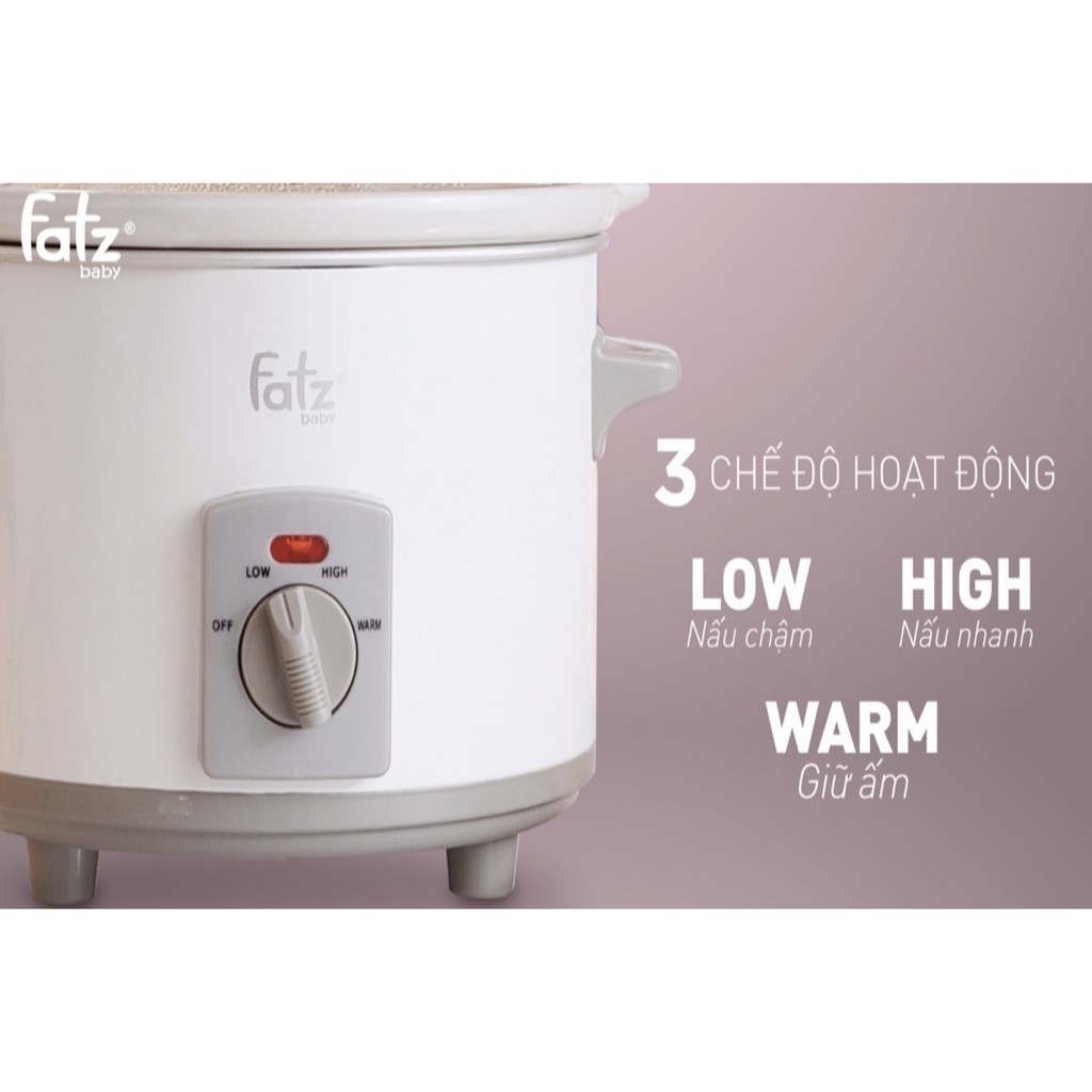 (Mẫu mới) Nồi nấu chậm Fatz Baby 1,5L - 2,5L FB9015MH/FB9025MH