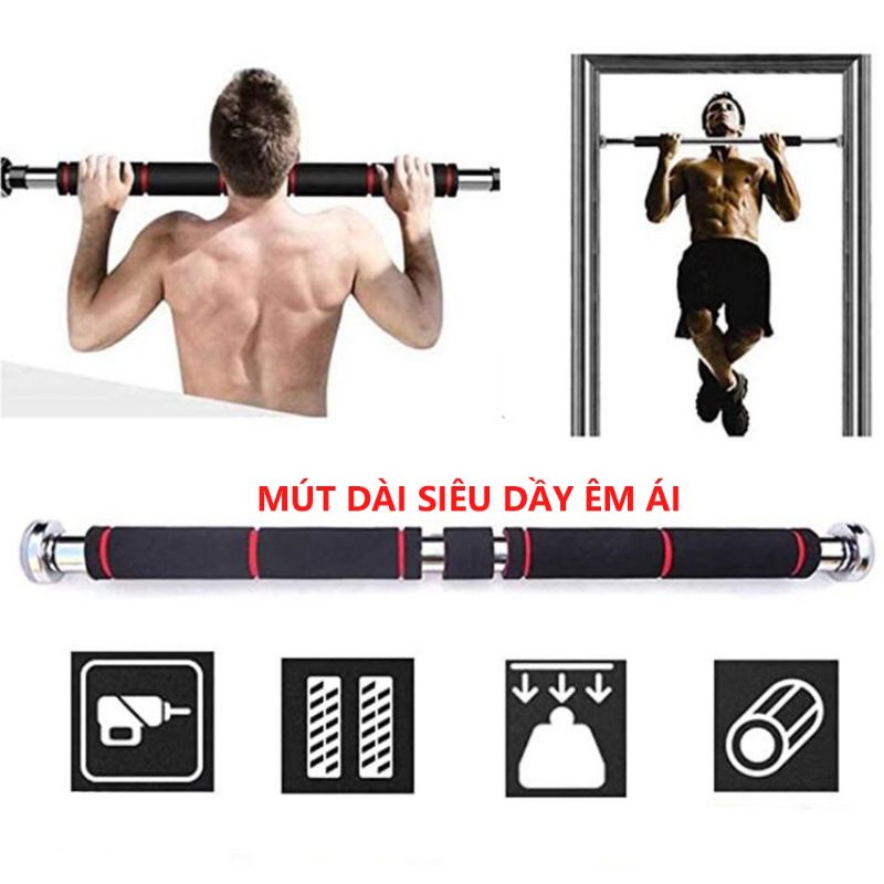 Xà Đơn Gắn Cửa, Treo Tường Tiện Lợi, Độ Dài 80-130cm, 60-100cm Làm Từ Thép, Trọng Tải Tối Đa 100KG
